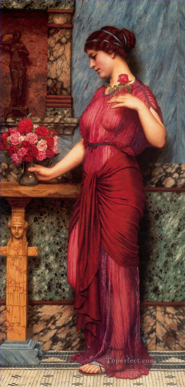 Offering to Venus Neoclassicist lady John William Godward Oil Paintings